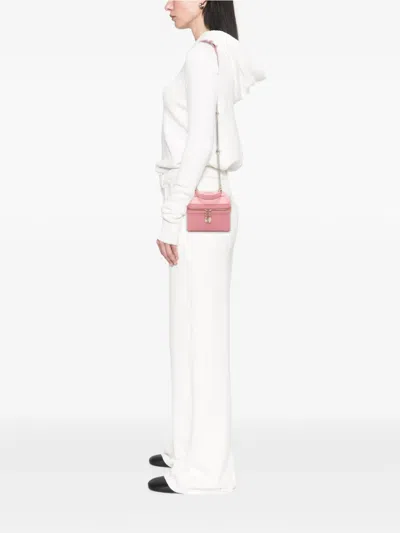 Pre-owned Bvlgari 2000-2025 Leather Serpenti Forever Vanity Bag Satchel In Pink