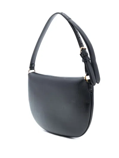 Pre-owned Fendi 2010-2025 Small Leather Croissant Hobo Bag In Black