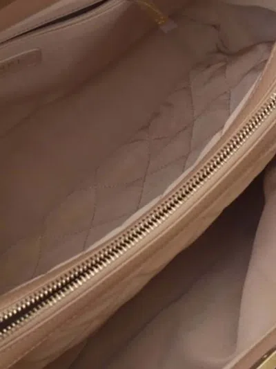 Pre-owned Chanel 2019 Quilted Caviar A Real Catch Shopping Tote Satchel In Brown