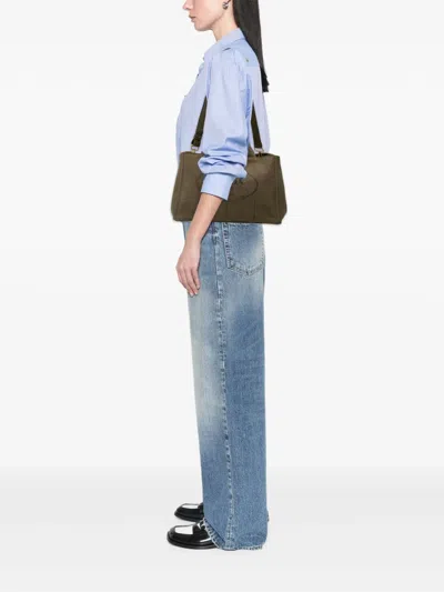 Pre-owned Prada 2010-2025 Canvas Canapa Logo Satchel In Brown