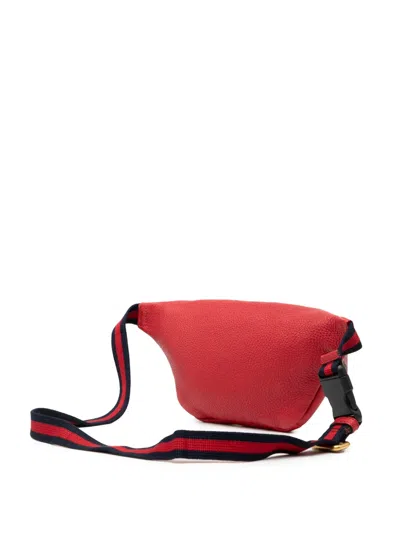 Pre-owned Gucci 2000-2015 Small Leather Logo Belt Bag In Red