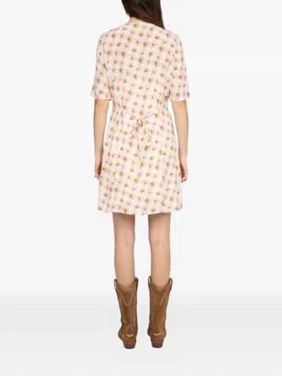 Zadig & Voltaire Floral-print Mini Dress In Neutral