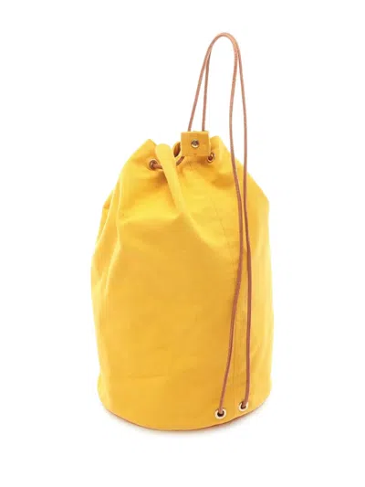 Pre-owned Hermes 1990-2015 Toile Polochon Mimile Backpack In Brown