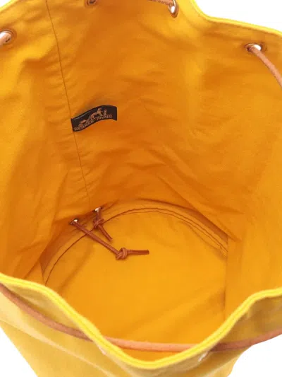 Pre-owned Hermes 1990-2015 Toile Polochon Mimile Backpack In Brown