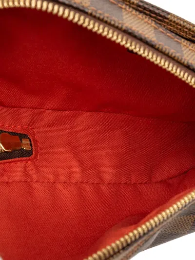 Pre-owned Louis Vuitton 2004 Damier Ebene Geronimos Crossbody Bag In Brown