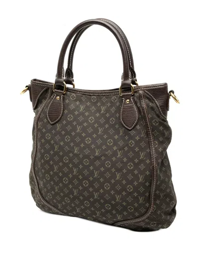 Pre-owned Louis Vuitton 2008 Monogram Mini Lin Besace Angele Satchel In Brown