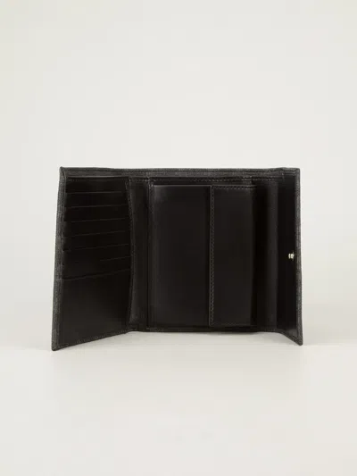 Emporio Armani Fold Over Wallet In Gray