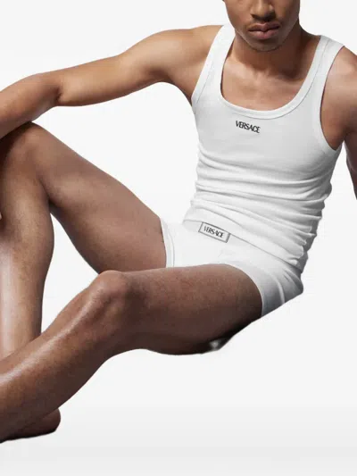 Versace Logo Briefs In White