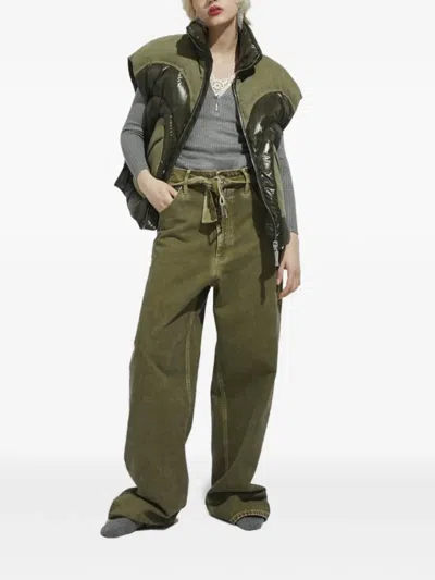 Khrisjoy Corazon Padded Gilet In Green