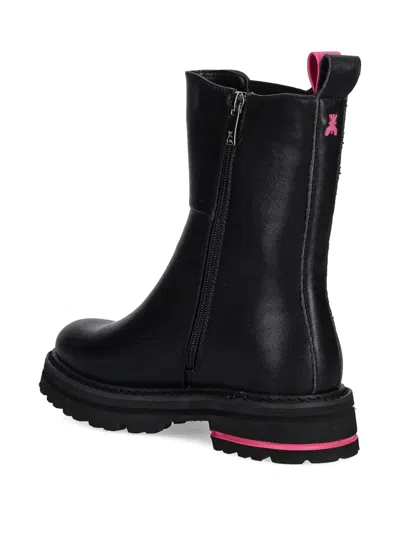 Patrizia Pepe Lug-sole Zip Boots In Black