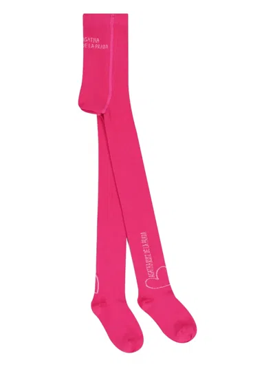 Agatha Ruiz De La Prada Heart-print Dress Set (set Of Two) In Pink