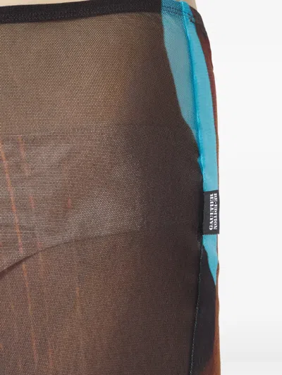 Jean Paul Gaultier Tennis Elasticated-waist Trousers In Brown