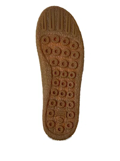 Camper Peu Terreno Laced Boots In Burgundy