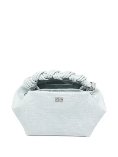 Ganni Mini Bou Tote Bag In Blue