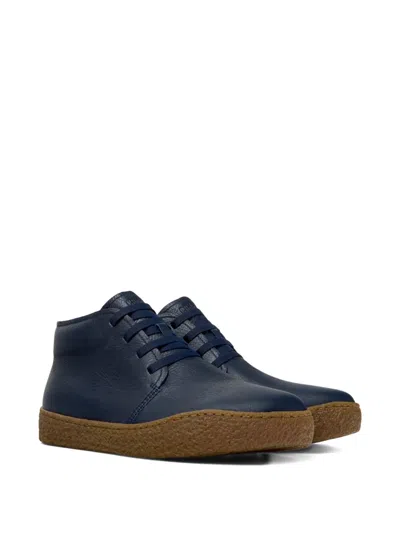 Camper Peu Terreno Lace-up Ankle Boots In Blue