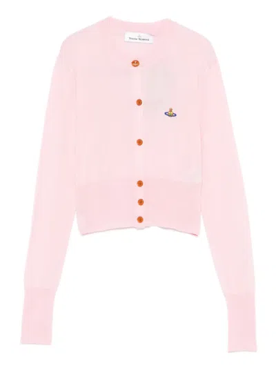 Vivienne Westwood Bea Cropped Cardigan In Pink