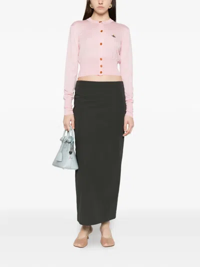 Vivienne Westwood Bea Cropped Cardigan In Pink
