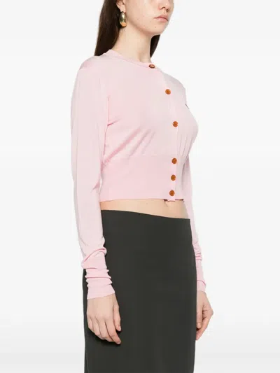 Vivienne Westwood Bea Cropped Cardigan In Pink