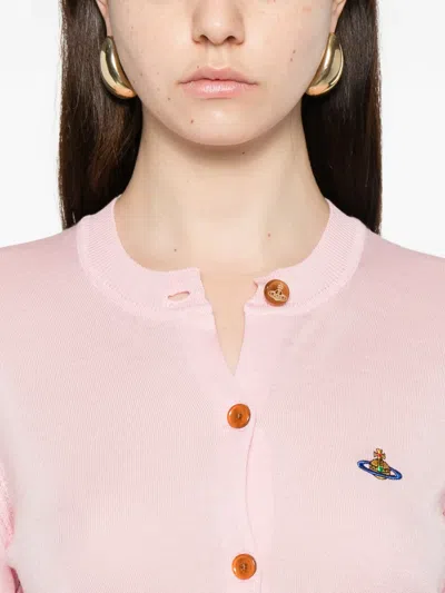 Vivienne Westwood Bea Cropped Cardigan In Pink