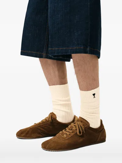 Ami Alexandre Mattiussi Unisex Cotton Three Pack Ami De Coeur Socks In Neutral