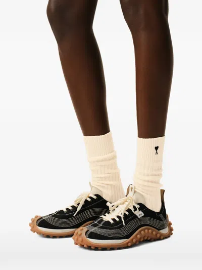 Ami Alexandre Mattiussi Unisex Cotton Three Pack Ami De Coeur Socks In Neutral