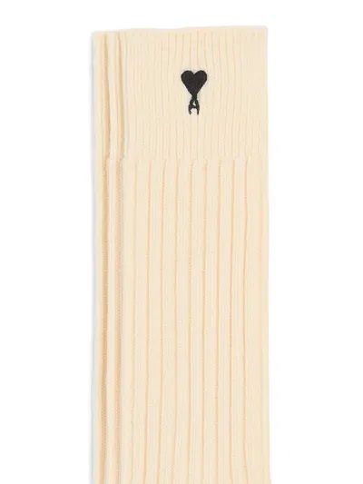 Ami Alexandre Mattiussi Unisex Cotton Three Pack Ami De Coeur Socks In Neutral