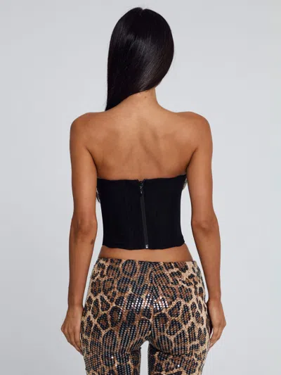 Outcast Eira Top Leopard Sequin In Black