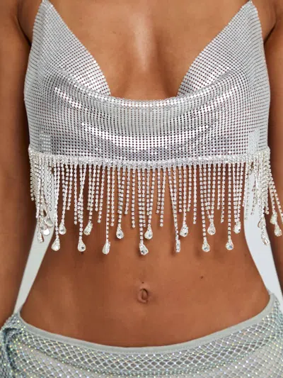 Outcast Evane Top Silver In Blue