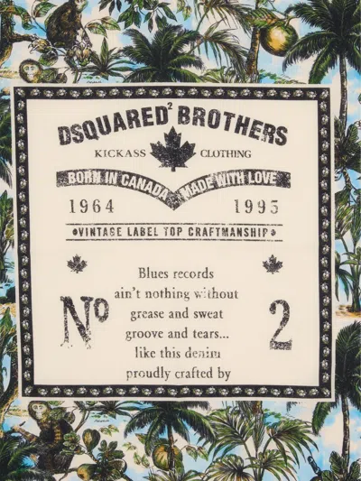 Dsquared2 Monkey Business Scarf In Multi