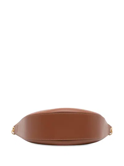 Pre-owned Loewe 2022 Small Leather Luna Hobo Bag In Brown