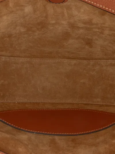 Pre-owned Loewe 2022 Small Leather Luna Hobo Bag In Brown