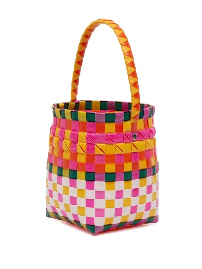 Pre-owned Marni 2010-2025 Woven Plastic Basket Bag Bucket Bag In Multi