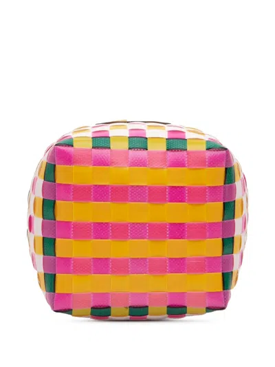Pre-owned Marni 2010-2025 Woven Plastic Basket Bag Bucket Bag In Multi