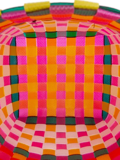 Pre-owned Marni 2010-2025 Woven Plastic Basket Bag Bucket Bag In Multi
