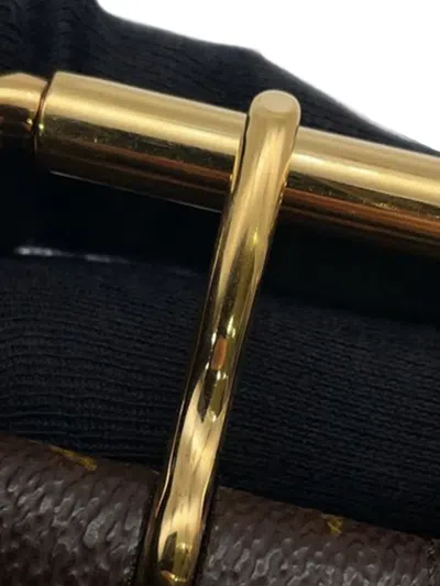 Pre-owned Louis Vuitton 2012 Monogram Pochette Duo Belt Bag In Brown