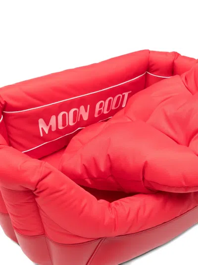 Moon Boot X Poldo Dog Couture Logo-print Dog Bed In Red