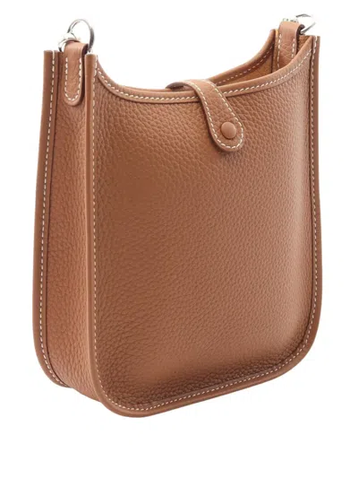 Pre-owned Hermes 2024 Clemence Evelyne I Tpm Crossbody Bag In Brown