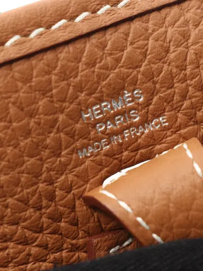 Pre-owned Hermes 2024 Clemence Evelyne I Tpm Crossbody Bag In Brown