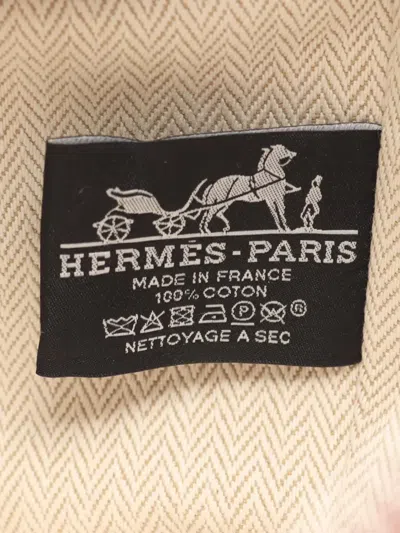 Pre-owned Hermes 2010-2025 Small Toile Bride A Brac Case Handbag In Brown