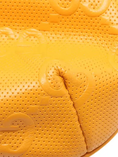 Pre-owned Gucci 2016-2025 Gg Embossed Belt Bag In Yellow