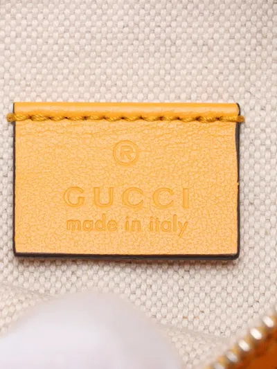 Pre-owned Gucci 2016-2025 Gg Embossed Belt Bag In Yellow