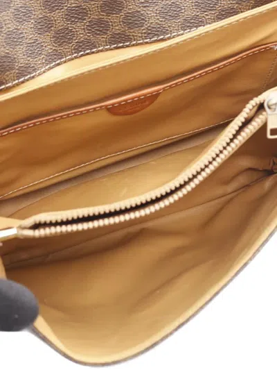 Pre-owned Celine 2000-2010 Macadam Coated Canvas Crossbody Bag In Brown