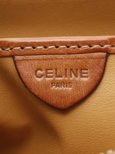 Pre-owned Celine 2000-2010 Macadam Coated Canvas Crossbody Bag In Brown