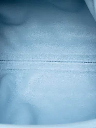 Pre-owned Bottega Veneta 2012-2025 Nappa Intrecciato The Mini Pouch Crossbody Bag In Blue