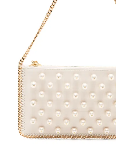 Stella Mccartney Falabella Embellished Clutch Bag In Neutral
