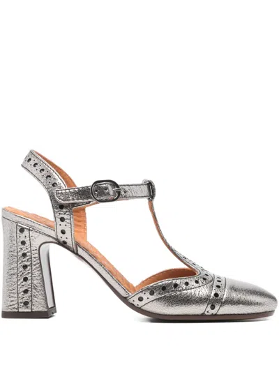 Chie Mihara T-strap Heeled Pumps In Gray