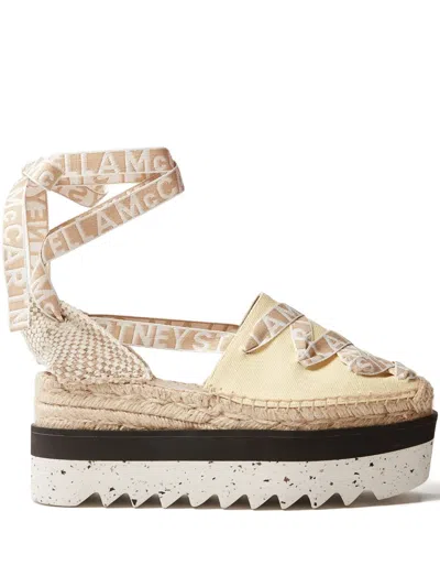 Stella Mccartney 80mm Platform Ribbon-detail Espadrille In Multi
