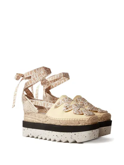 Stella Mccartney 80mm Platform Ribbon-detail Espadrille In Multi