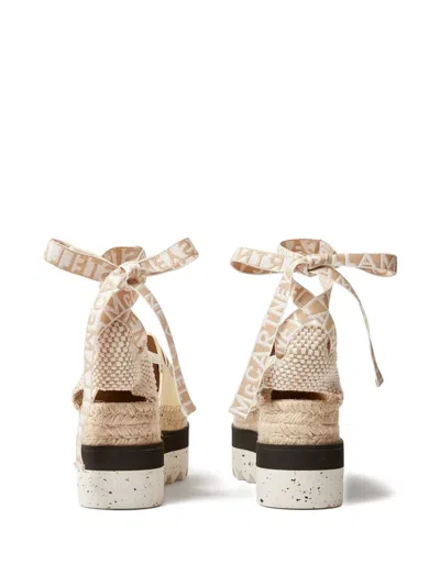 Stella Mccartney 80mm Platform Ribbon-detail Espadrille In Multi
