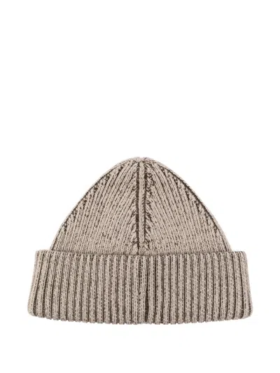 Fred Perry Logo-patch Beanie Hat In Gray